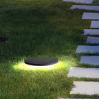 Ray Lampe Extérieure au Sol Rond Simple, Métal, Noir, Cour - Neutralighting