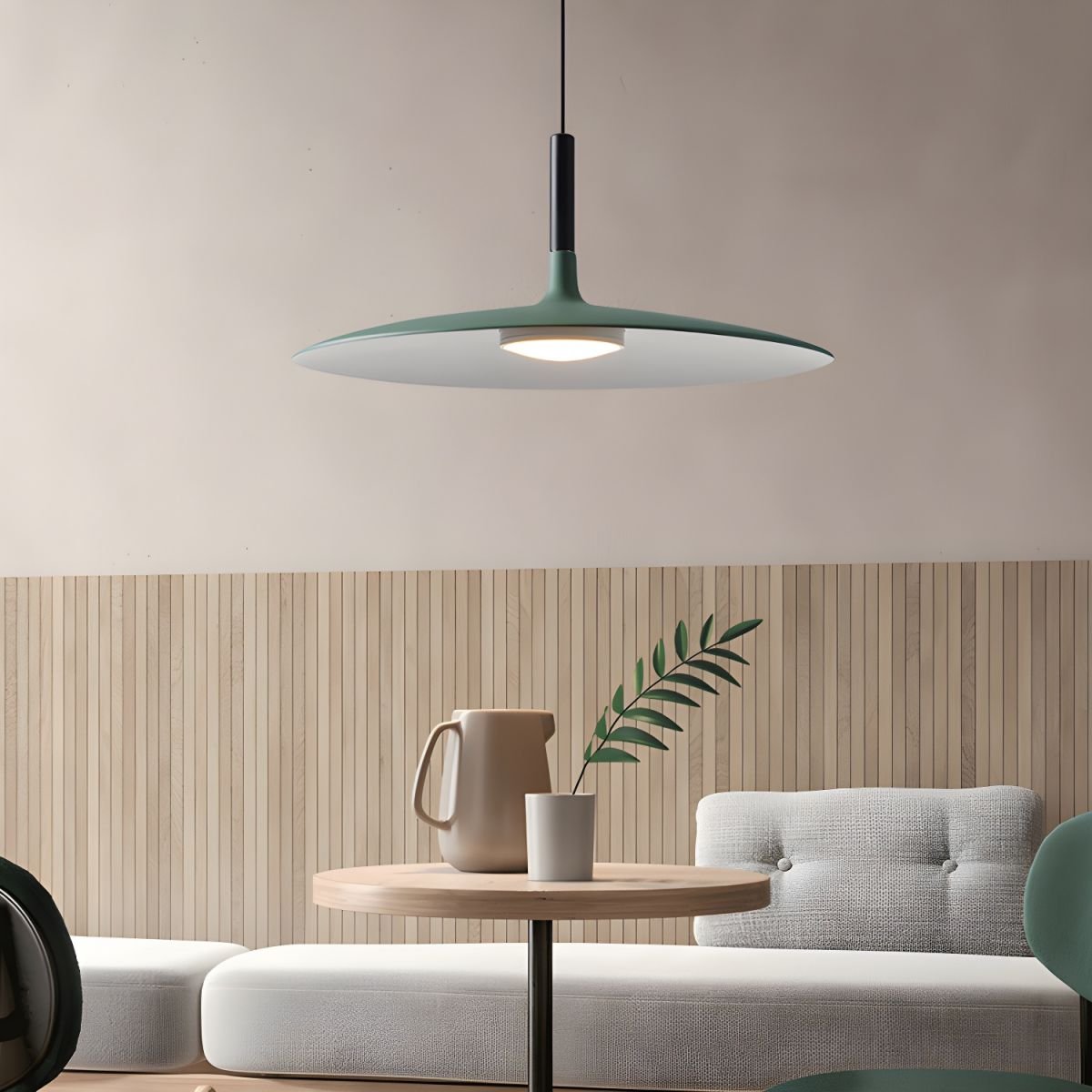 Lustra Suspension Lampe Disque Plat en Aluminium - Neutralighting