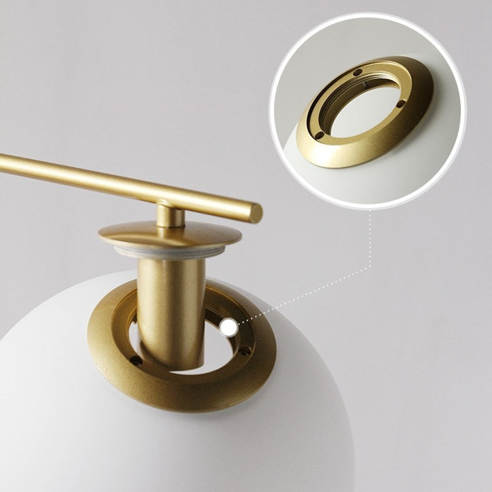 Valentina Lampadaire Boule Moderne, Verre/Métal, Doré, Salon - Neutralighting