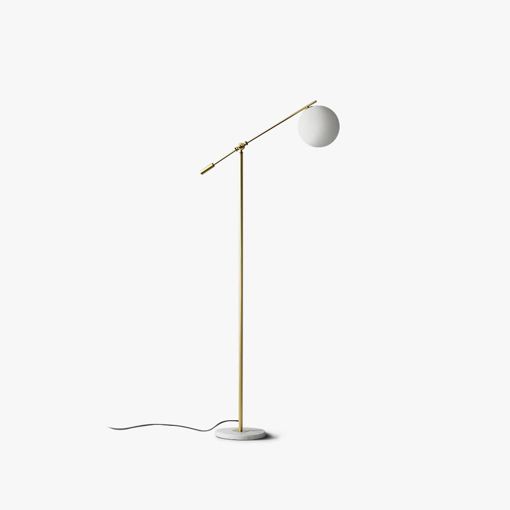 Valentina Lampadaire Boule Moderne, Verre/Métal, Doré, Salon - Neutralighting