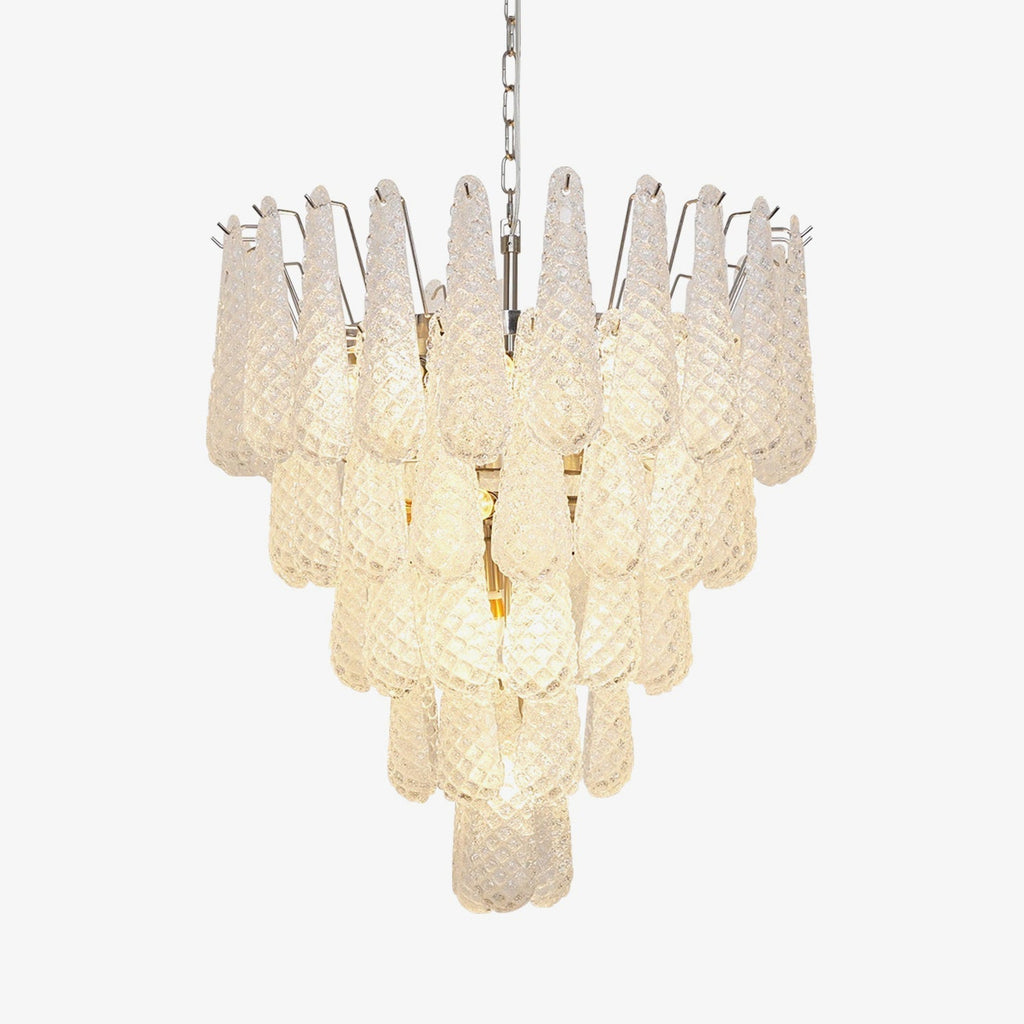 Aurora Lustre Transparent Murano Verre Goutte Rosée Superposé - Neutralighting