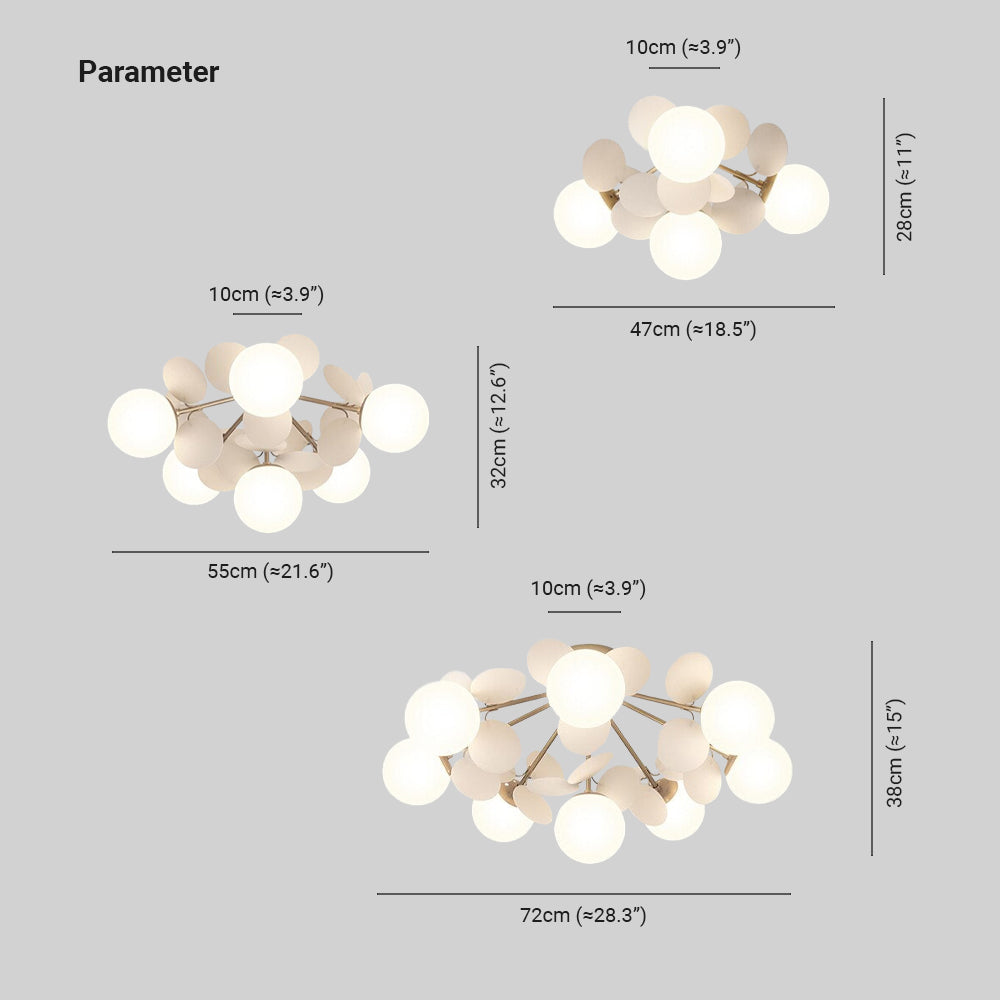 Nexen Plafonnier en forme de branche florale multicolore - Neutralighting