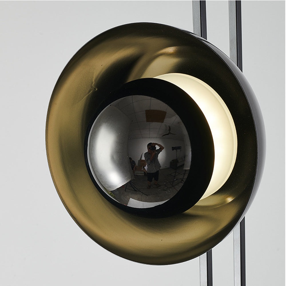 Mira Lampadaire Rond Moderne, Métal/Marbre, Noir, Salon - Neutralighting
