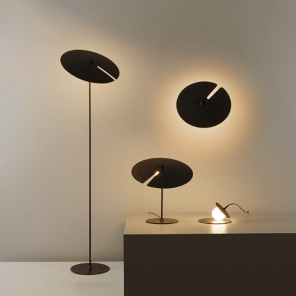 Arisha Lampadaire/Lampe de table Rond Moderne, Métal, Noir, Salon - Neutralighting