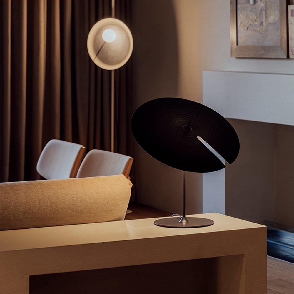 Arisha Lampadaire/Lampe de table Rond Moderne, Métal, Noir, Salon - Neutralighting