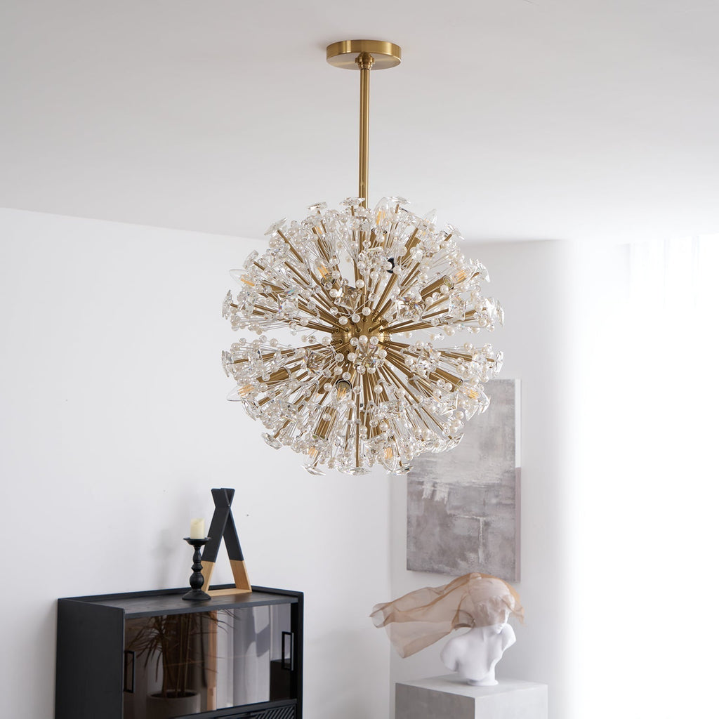 Aurora Lustre de Luxe en Métal Doré - Neutralighting