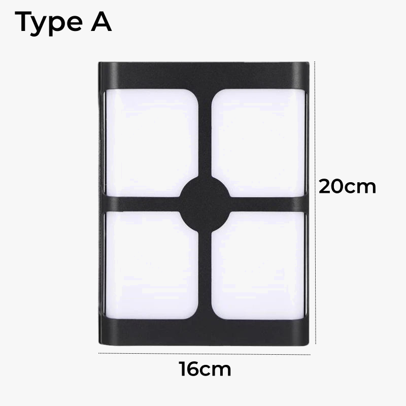 Applique murale — LED applique extérieure en plastique/aluminium porte d'entrée étanche IP65 applique jardin Patio terrasse maison luminaire mural