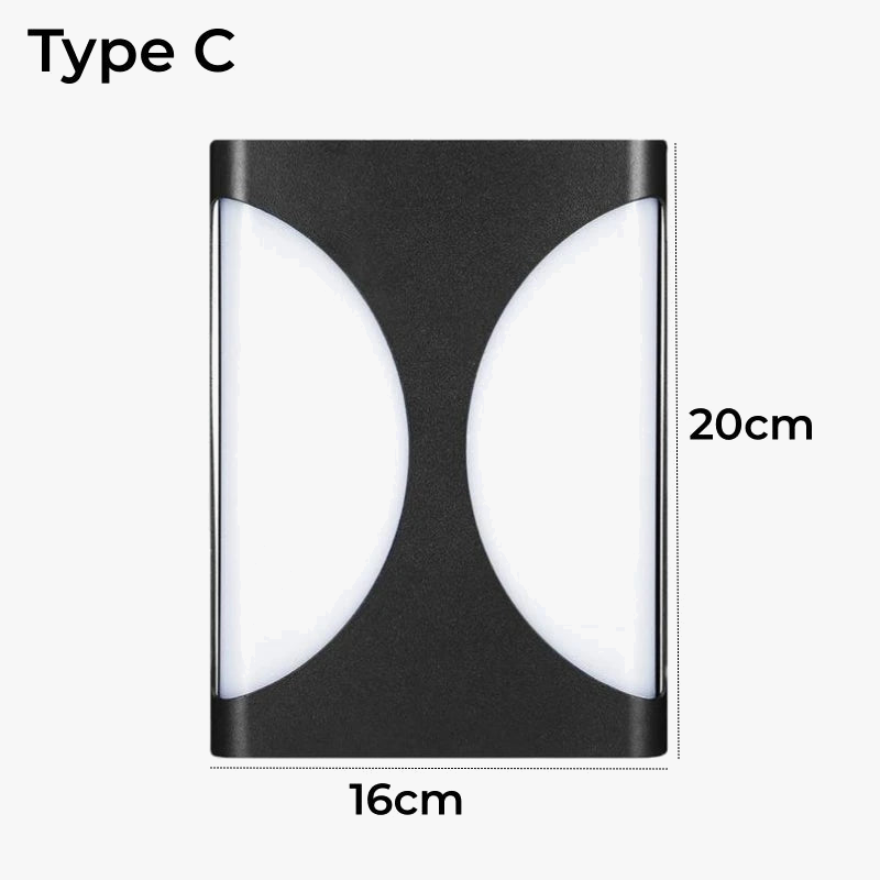 Applique murale — LED applique extérieure en plastique/aluminium porte d'entrée étanche IP65 applique jardin Patio terrasse maison luminaire mural