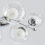 Valentina Lustre Bauhaus Nordique Argent Métal Verre Salon - Neutralighting