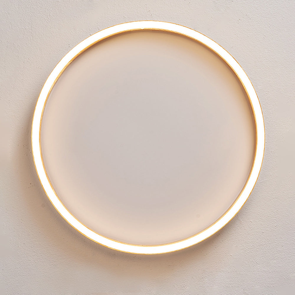 Muto Plafonnier Rond Naturel, Bois/Acrylique, Chambre - Neutralighting