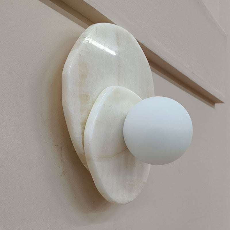 Arisha Français LED Roche Verre Intérieur Applique Murale Salon - Neutralighting