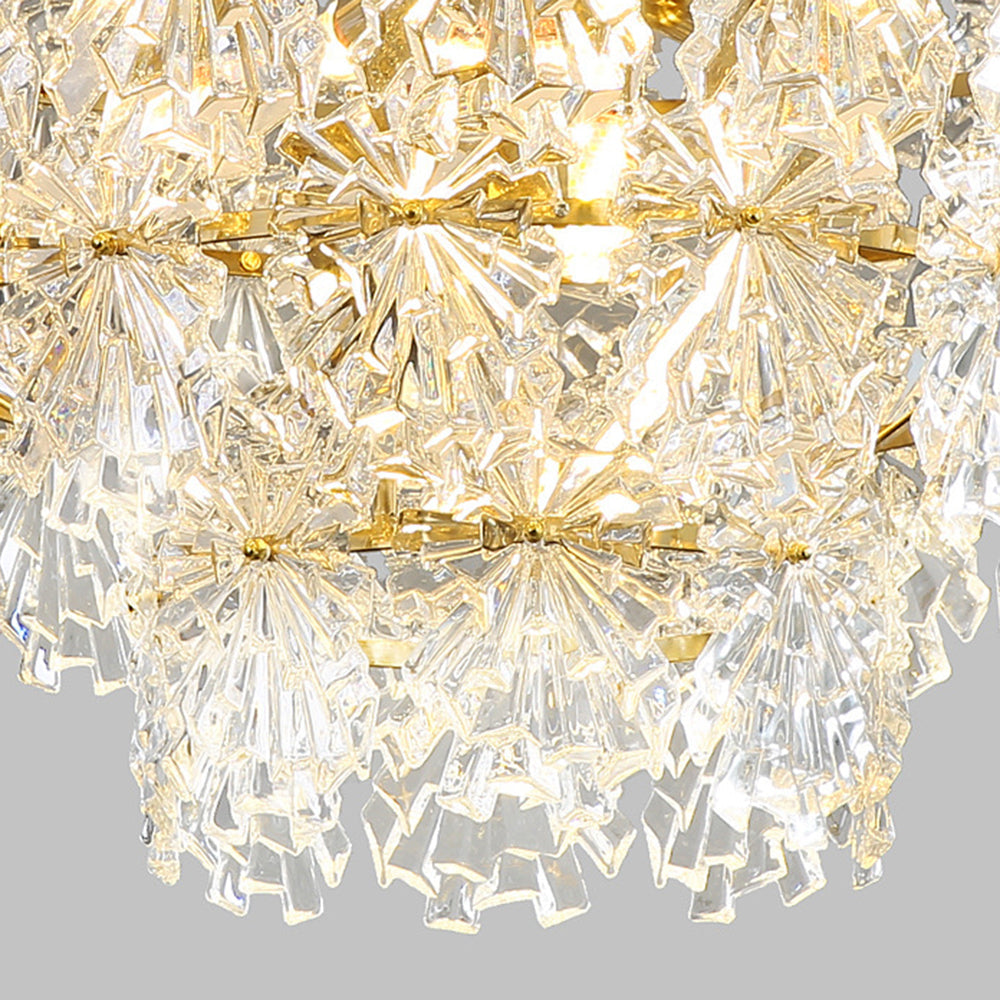 Kristy Suspension Anneau Vintage, Métal/Verre, Doré, Restaurant/Salon - Neutralighting
