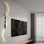 Lumor Applique Murale Vague Design Moderne Noir/Or Salon - Neutralighting