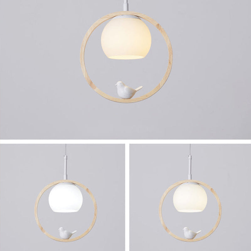 Alixor Suspension Rond Nordique. Bois/Métal. Bois. Chambre - Neutralighting