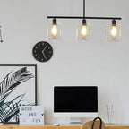 Arisha Minimaliste Industriel LED Lustre Noir Métal Cuisine Salon - Neutralighting