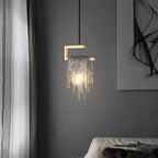 Kristy Suspension Irrégulier Contemporaine, Cristal/Cuivre, Transparent, Salon - Neutralighting