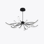 Kristy Moderne Lustre Linéaire Moderne, Métal/Gel de Silice, Noir/Blanc/Doré, Salon - Neutralighting