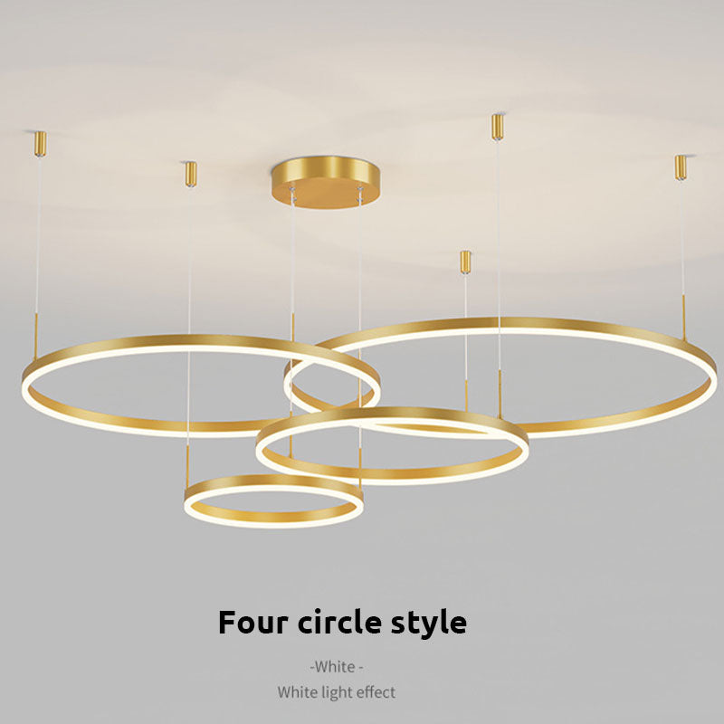 Remi Suspension Anneau Moderne Métal Noir/Doré/Café Salon - Neutralighting