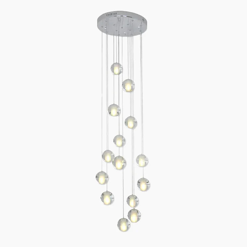 Arisha Suspension Globe Simple, Acrylique/Metal, Blanc, Salon - Neutralighting
