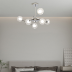 Valentina Lustre Bauhaus Nordique Argent Métal Verre Salon - Neutralighting
