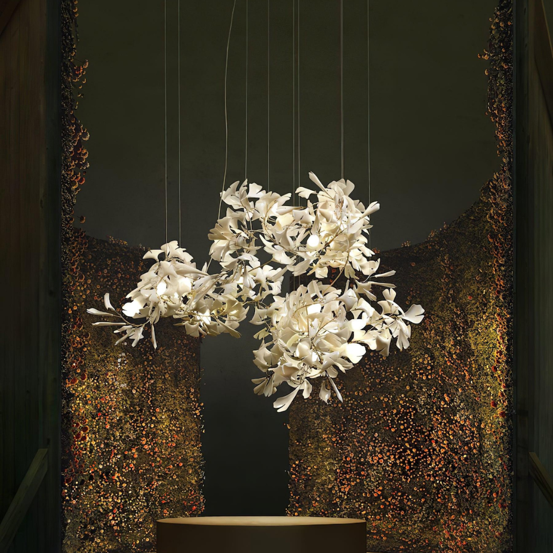 Olivia Lustre Linéaire GloGink Moderne, Métal/Céramique, Or, Salon - Neutralighting