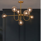 Valentina Moderne LED Lustre Or Verre Salle À Manger/Salon/Chambre À Coucher - Neutralighting