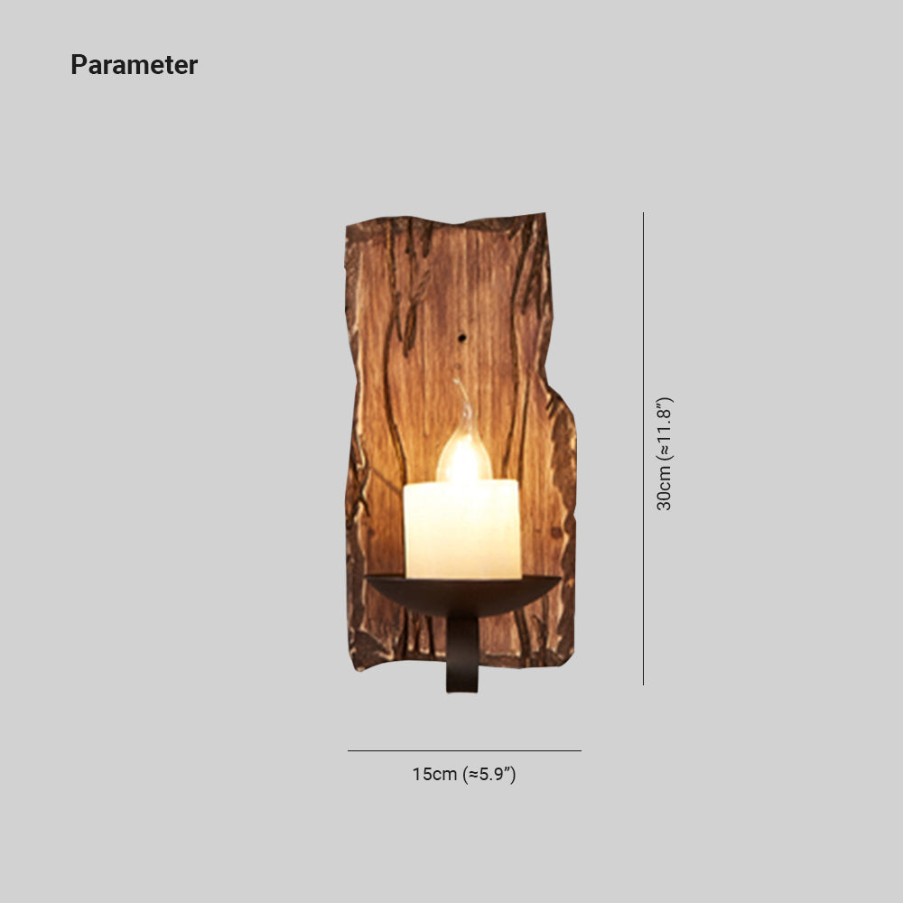 Epoch, Applique à Bougie Rectangulaire, Bois et Métal - Neutralighting