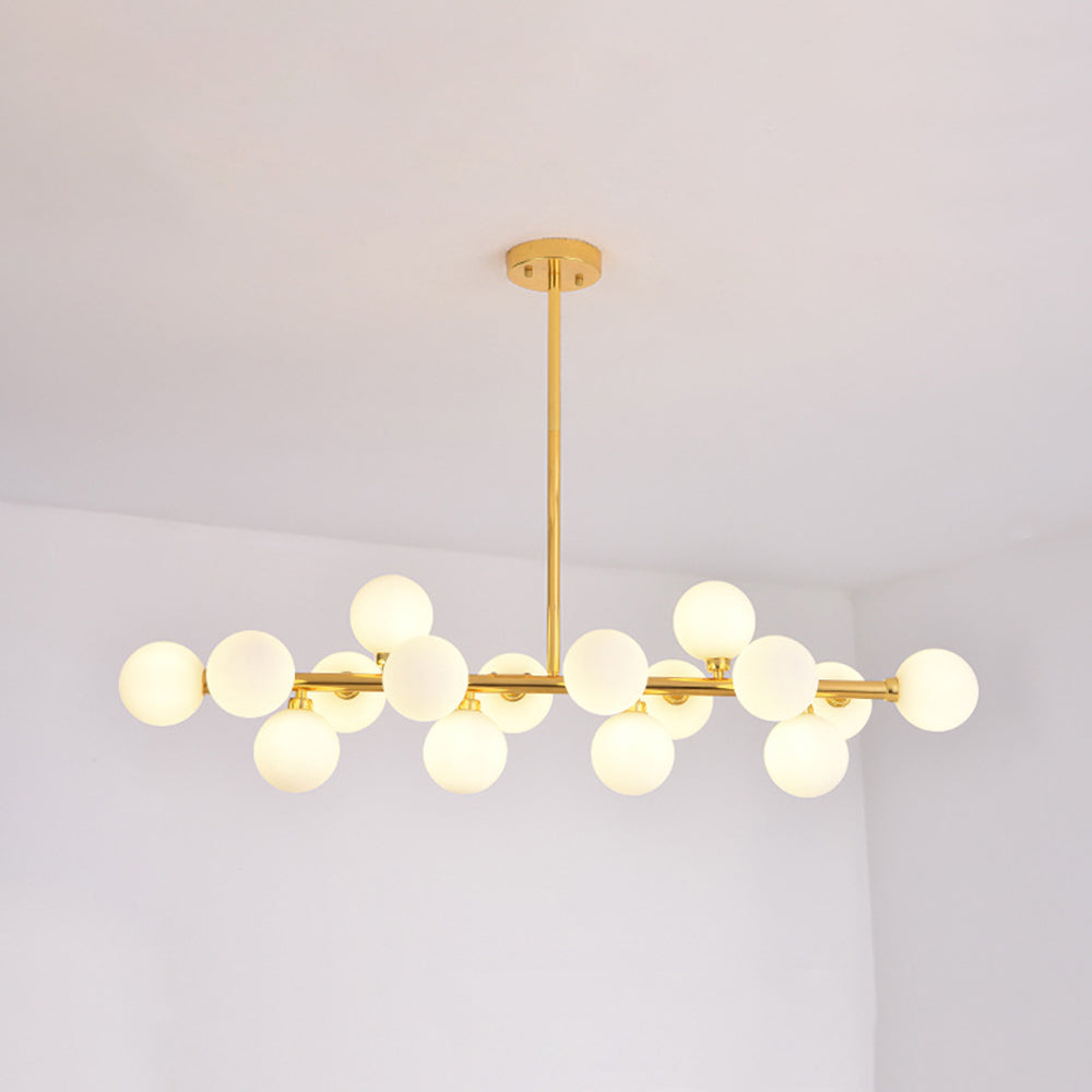 Valentina Lustre Rond Nordique, Métal/Verre, Doré/Noir/Cuivre, Salon - Neutralighting