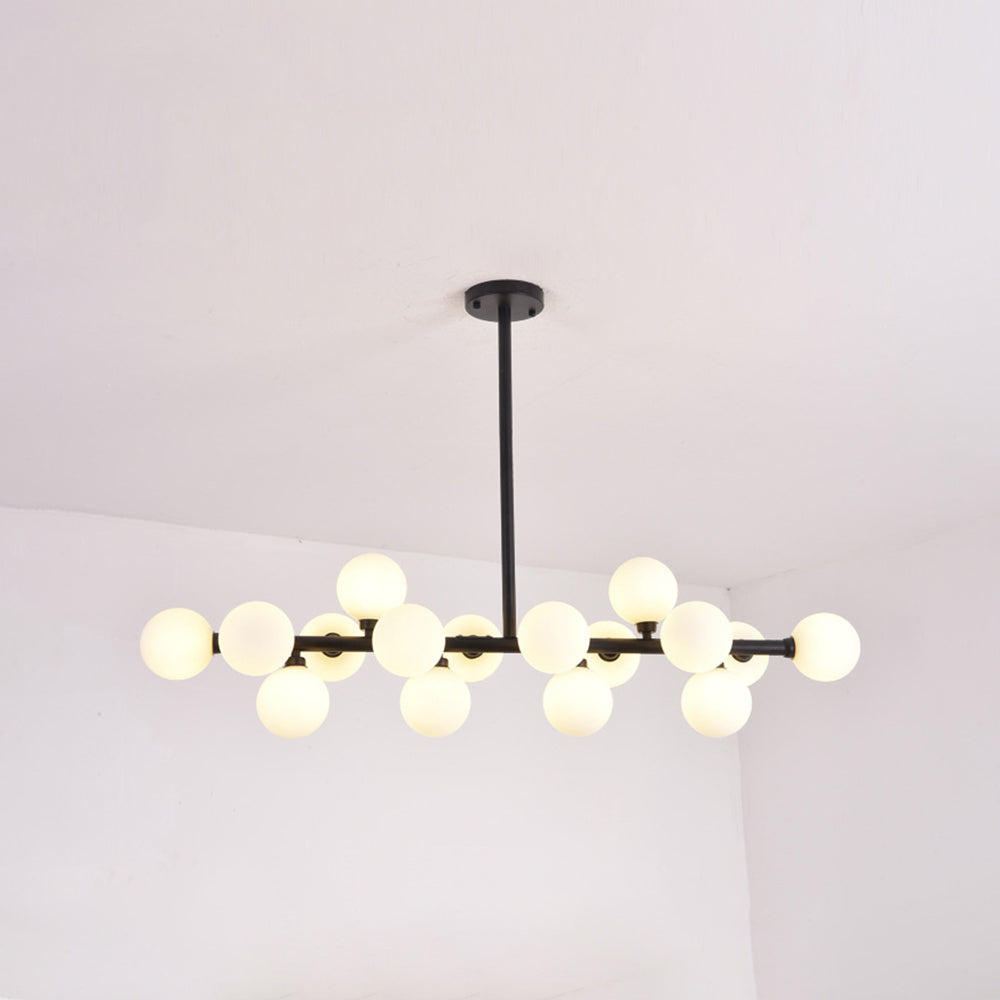 Valentina Lustre Rond Nordique, Métal/Verre, Doré/Noir/Cuivre, Salon - Neutralighting