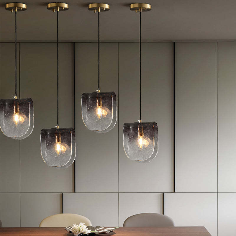 Valentina Suspension Contemporaine Métal/Verre Noir Salon - Neutralighting