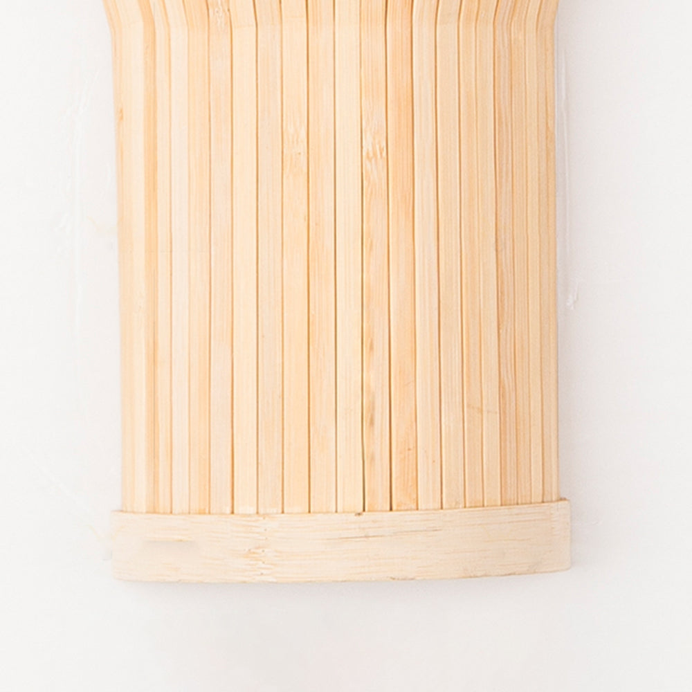 Muto LED Applique Murale Rotin Bambou Naturelle, Rotin/Acrylique, Chambre à Coucher - Neutralighting