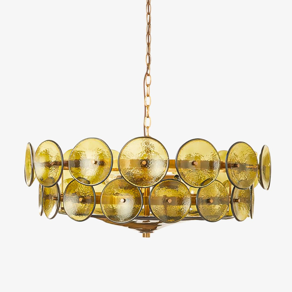 Aurora Chandelier Disque Verre Murano Vintage - Neutralighting