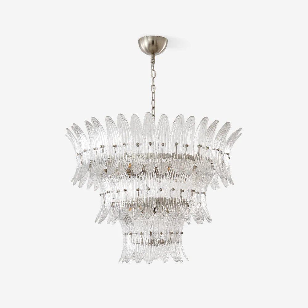 Aurora Chandelier en Verre de Murano Palmette à Niveaux - Neutralighting