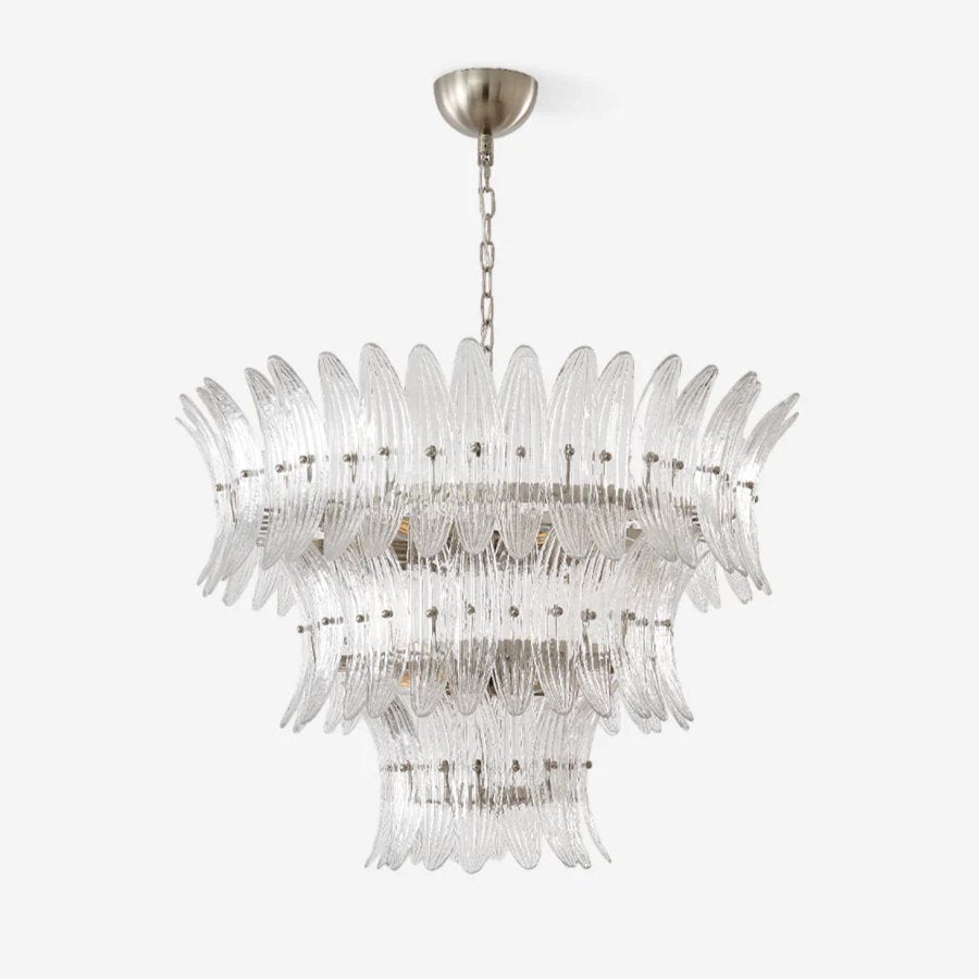 Aurora Chandelier en Verre de Murano Palmette à Niveaux - Neutralighting