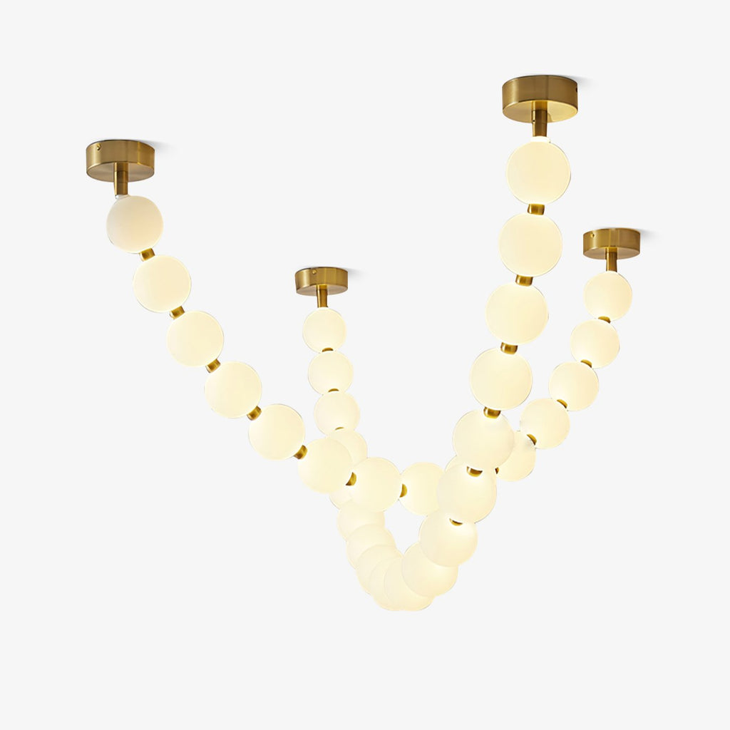 Vicariel Chandelier Perles Collier Boules en Verre - Neutralighting