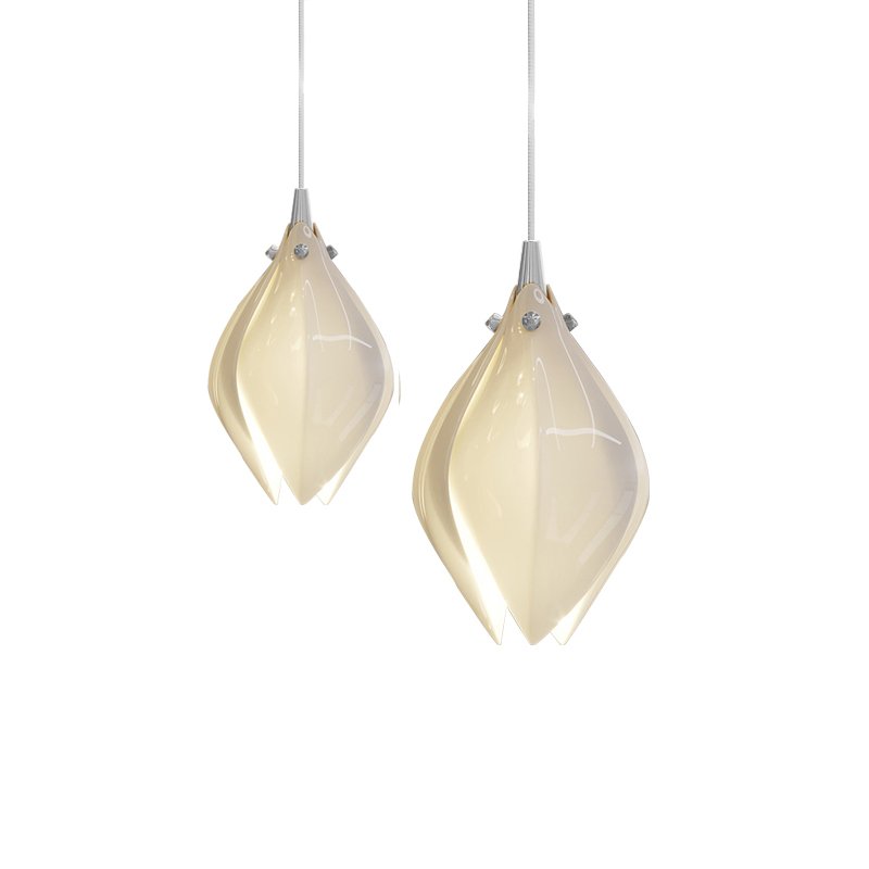Lustra Suspension Lampe Céramique Florale Blanche - Neutralighting