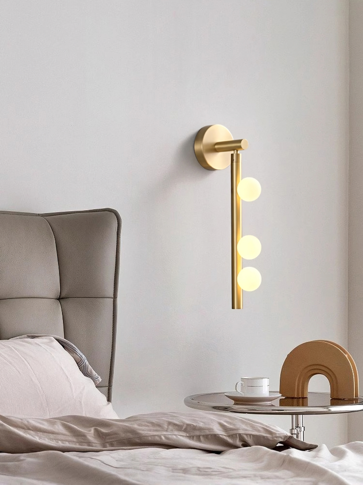 Pamela Tube Plug-in Brass Glass Wall Lamp - Neutralighting