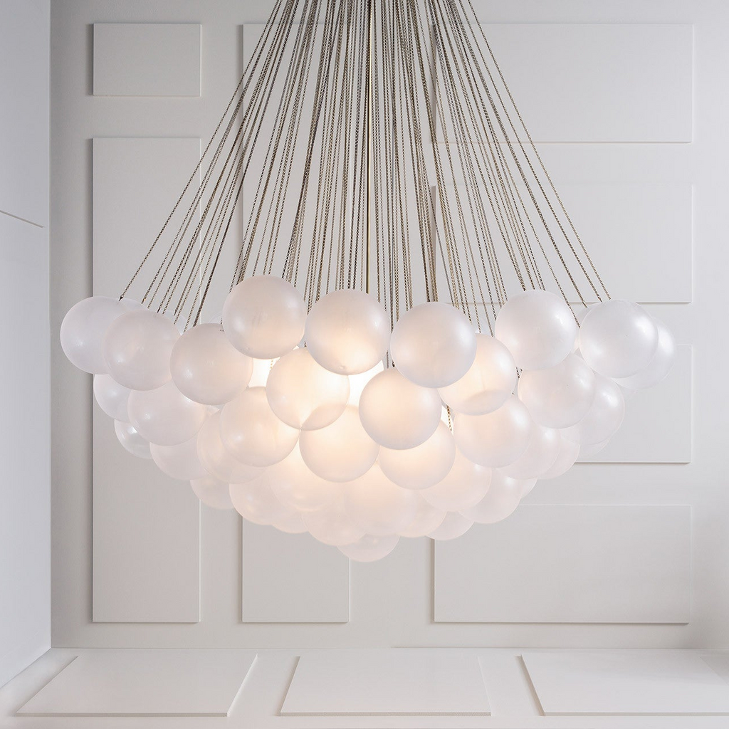 Lustra Chandelier Bulles en Verre Satiné - Neutralighting