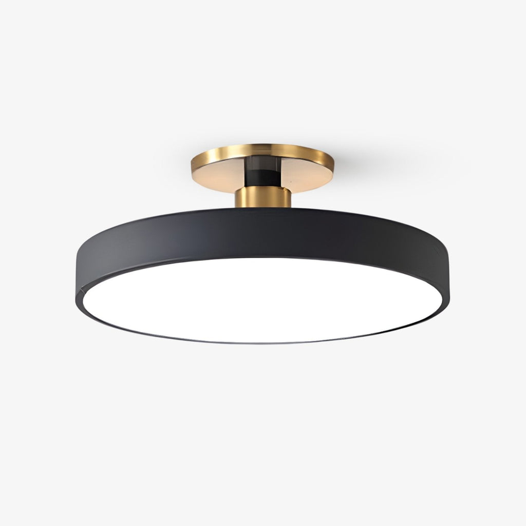 Solara Plafonnier Encastré Noir et Doré Moderne - Neutralighting