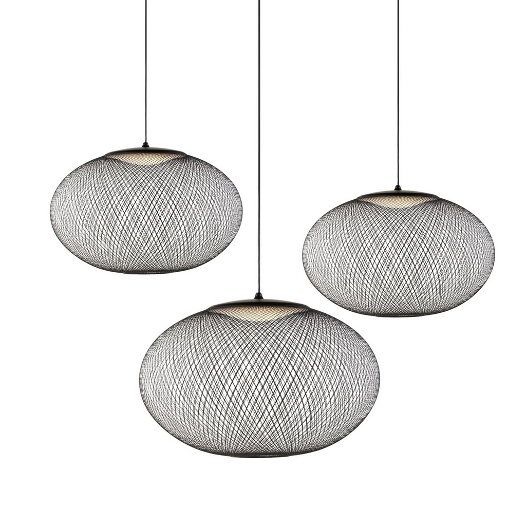 Lustra Suspension Lampe Maille Noire - Neutralighting