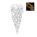 Aetherial Chandelier Feuille en Verre - Neutralighting