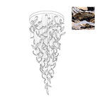 Aetherial Chandelier Feuille en Verre - Neutralighting