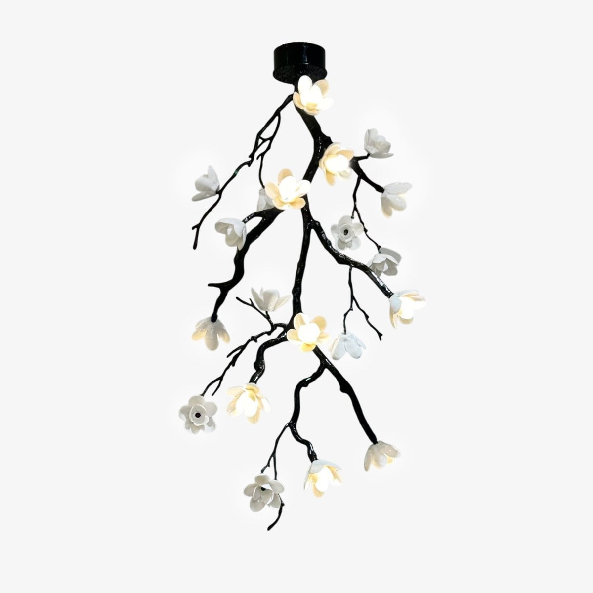 Lustra Lustre Noir Branche Fleur - Neutralighting