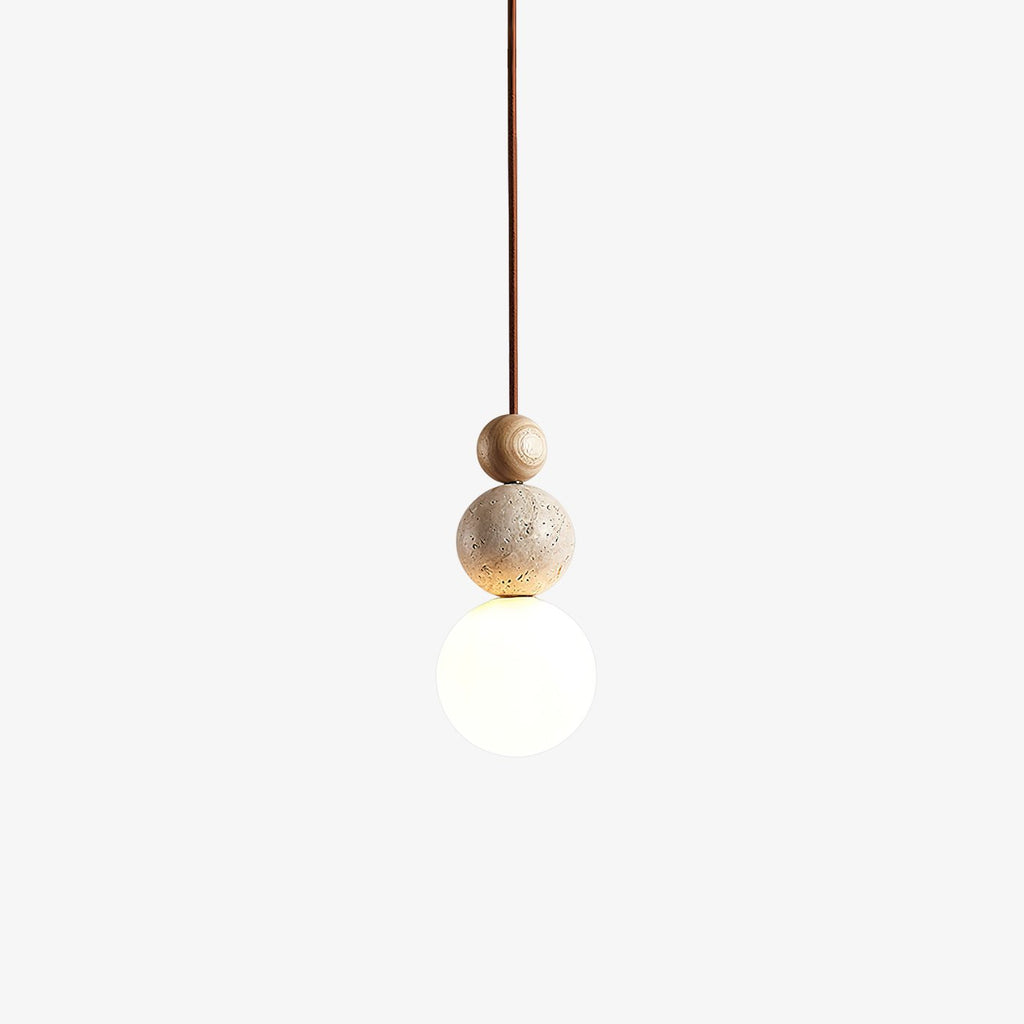 Ullaeia Sphère-Grappe Travertin Pendentif Lumière - Neutralighting