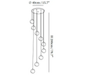 Gloruvye Lustre Métal Boules Moderne en Grappes - Neutralighting