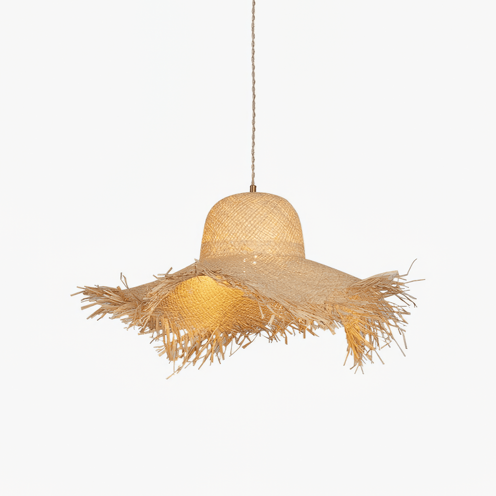Zephyran Rotin Vintage Pendentif Lumière - Neutralighting