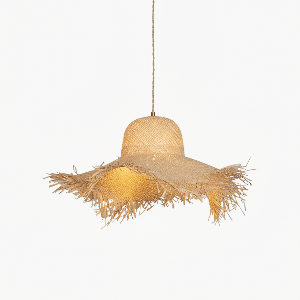 Zephyran Rotin Vintage Pendentif Lumière - Neutralighting