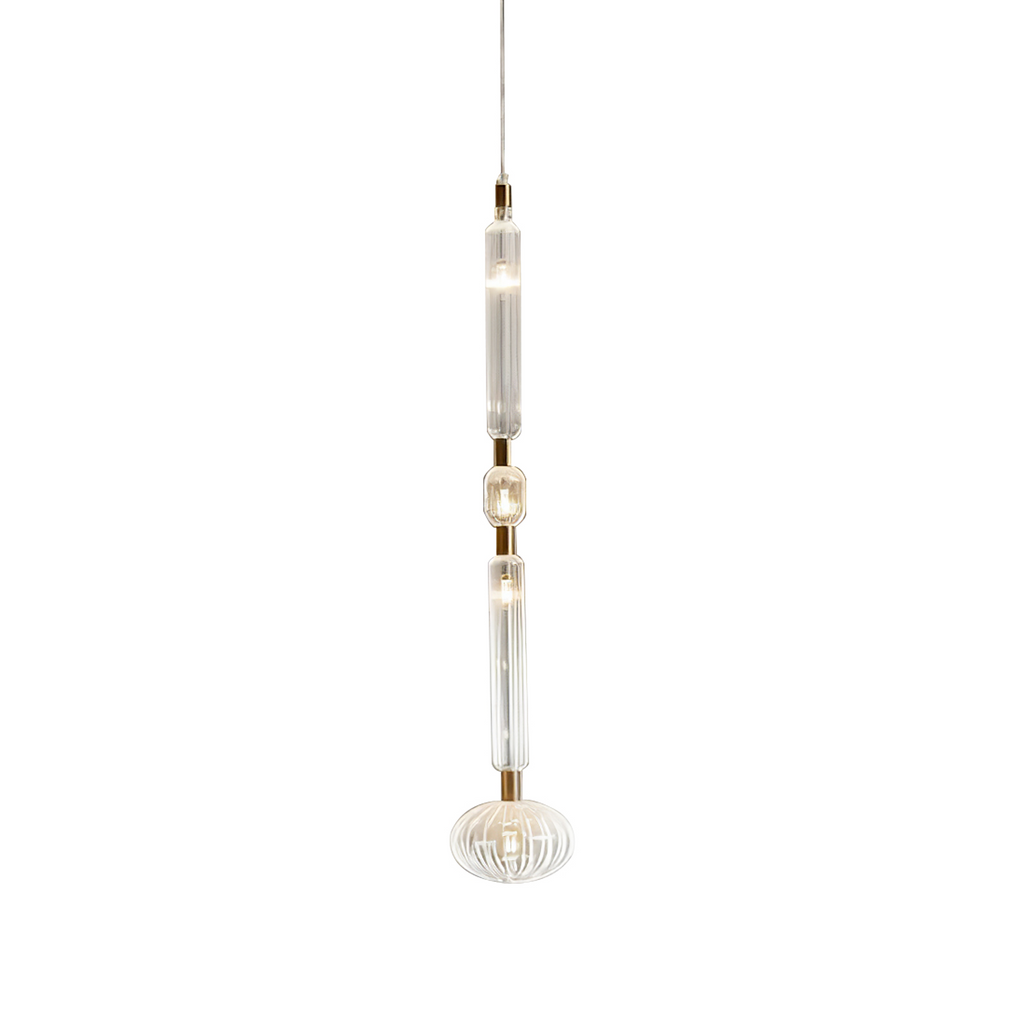 Solara Lampe à suspension en cristal cylindrique Cipher contemporaine - Neutralighting