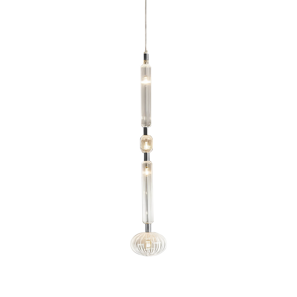 Solara Lampe à suspension en cristal cylindrique Cipher contemporaine - Neutralighting