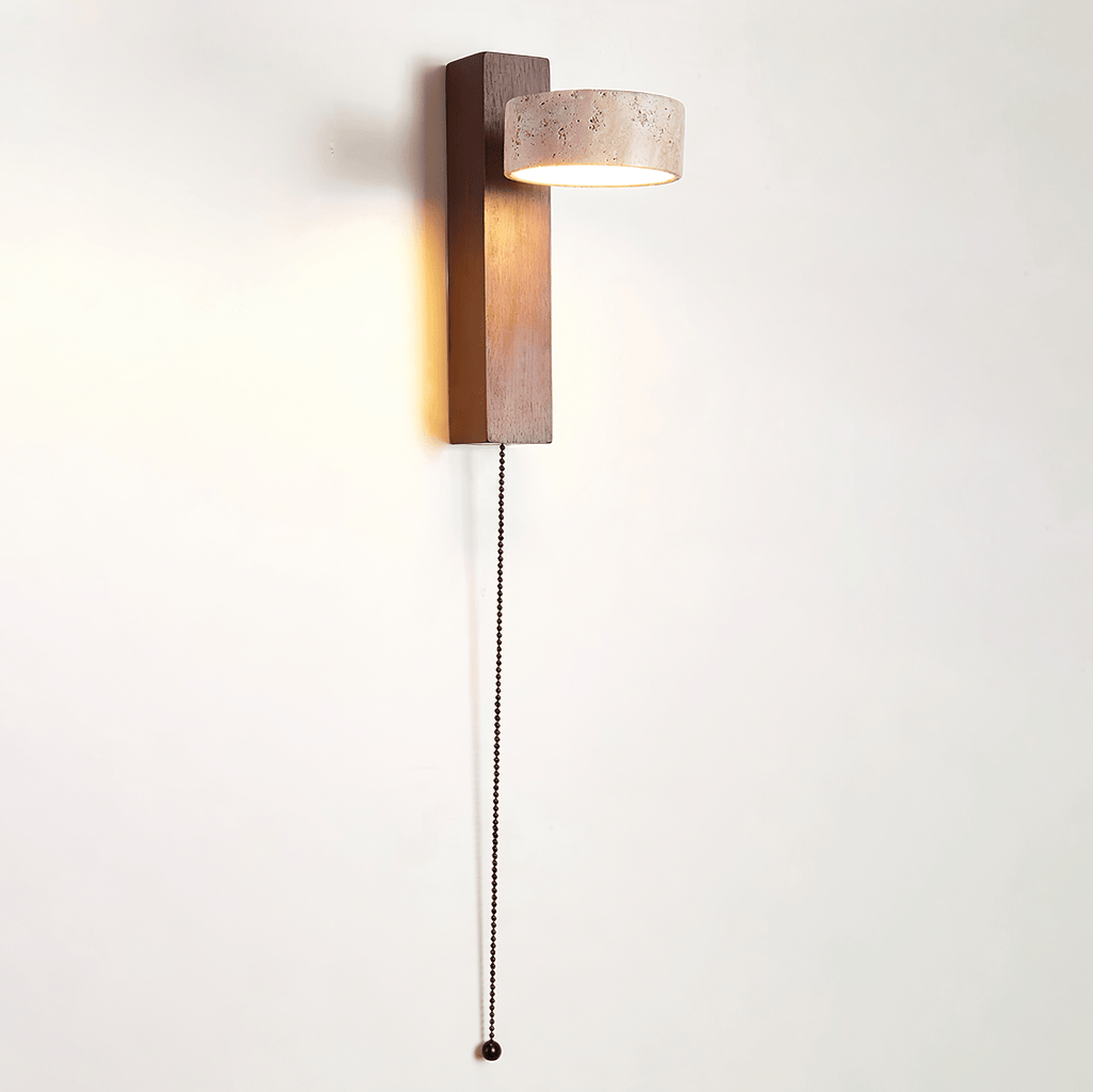 Ulvyna Applique Murale Cylindrique Empilée en Travertin - Neutralighting